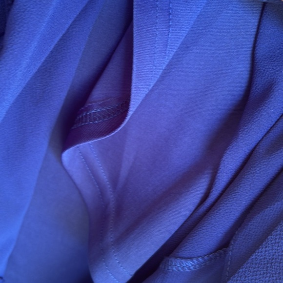 She + Sky Royal Blue Flutter Sleeve Midi Wrap Dress - Picture 12 of 15